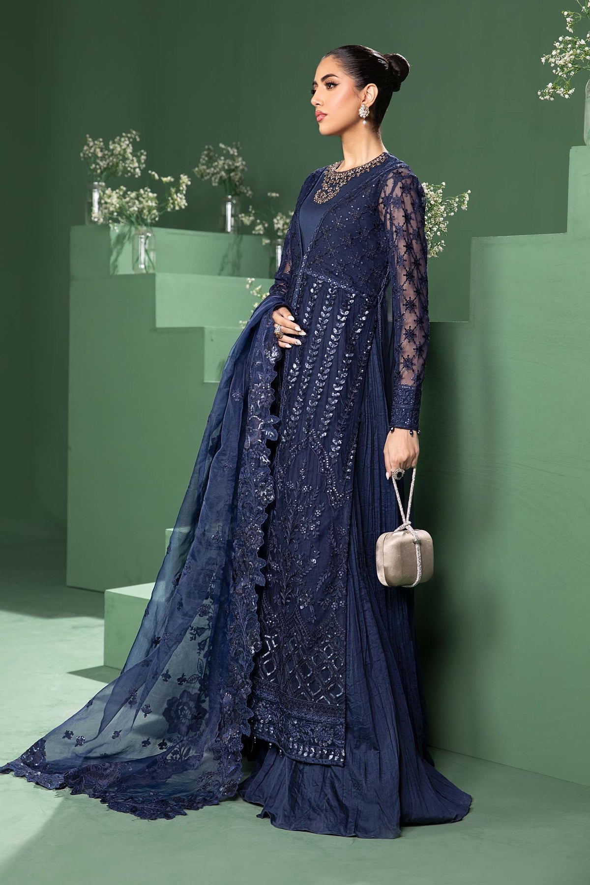 Maria B | Formal Wears | SF-W24-44 by Maria B - Designer Dress - Type: Ladies Clothes - Available at Libayah - 100% Original