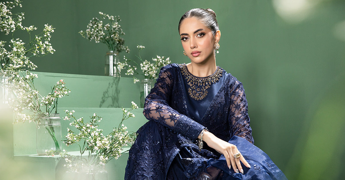 Maria B | Formal Wears | SF-W24-44 by Maria B - Designer Dress - Type: Ladies Clothes - Available at Libayah - 100% Original