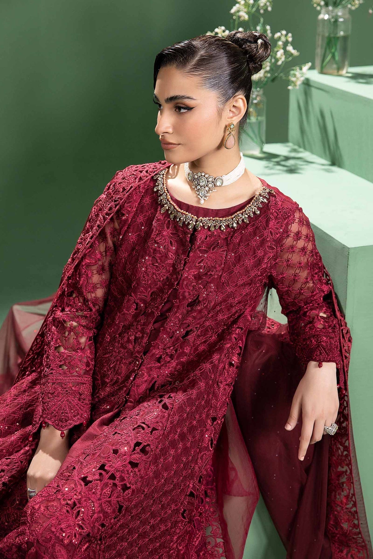 Maria b | Formal Wears | SF-W24-46 by Maria B - Designer Dress - Type: Formal - Available at Libayah - 100% Original