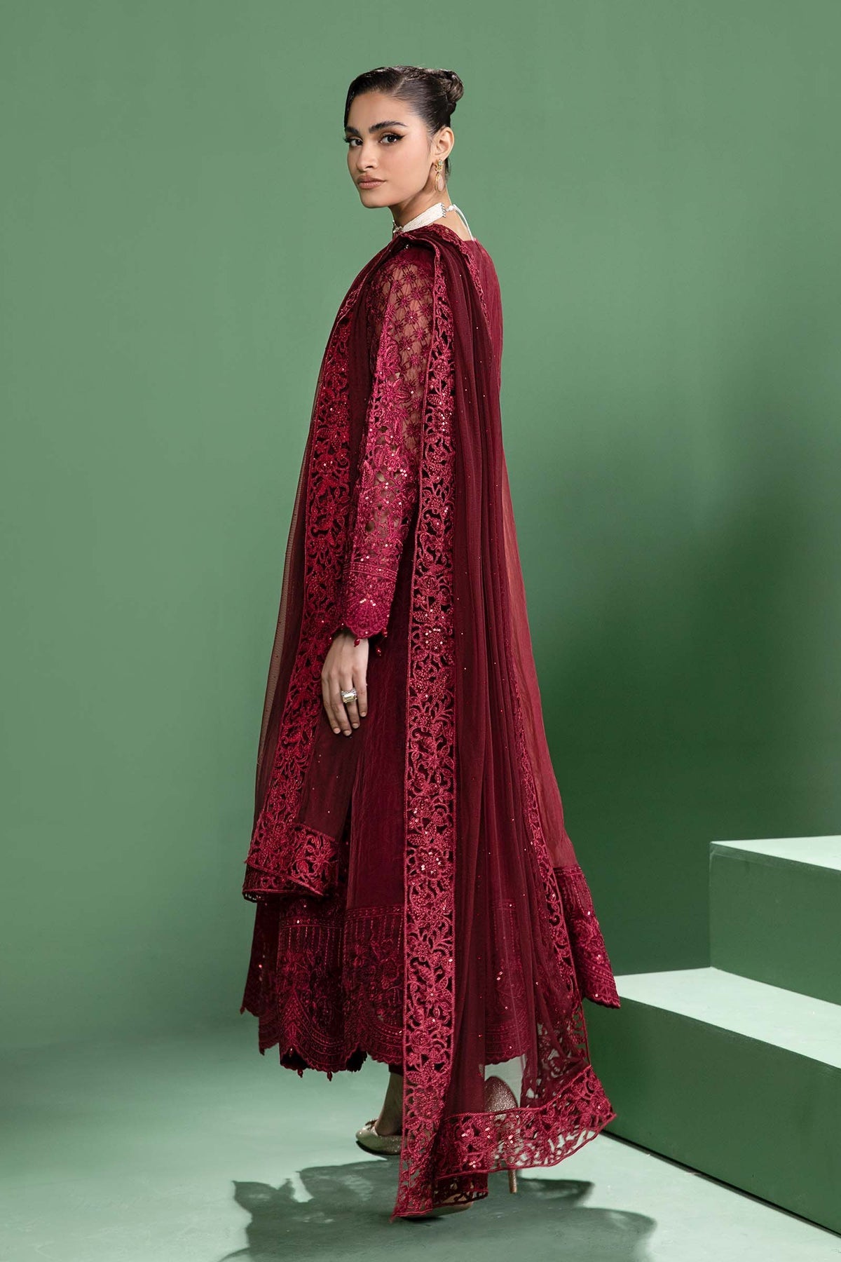 Maria b | Formal Wears | SF-W24-46 by Maria B - Designer Dress - Type: Formal - Available at Libayah - 100% Original