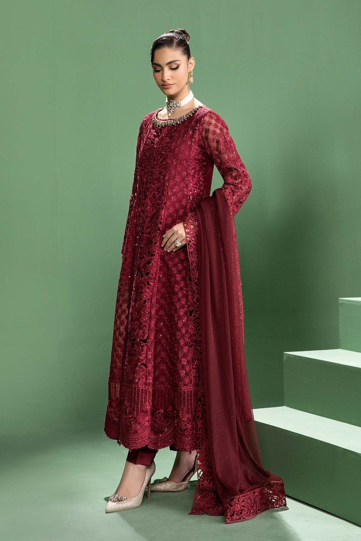 Maria b | Formal Wears | SF-W24-46 by Maria B - Designer Dress - Type: Formal - Available at Libayah - 100% Original