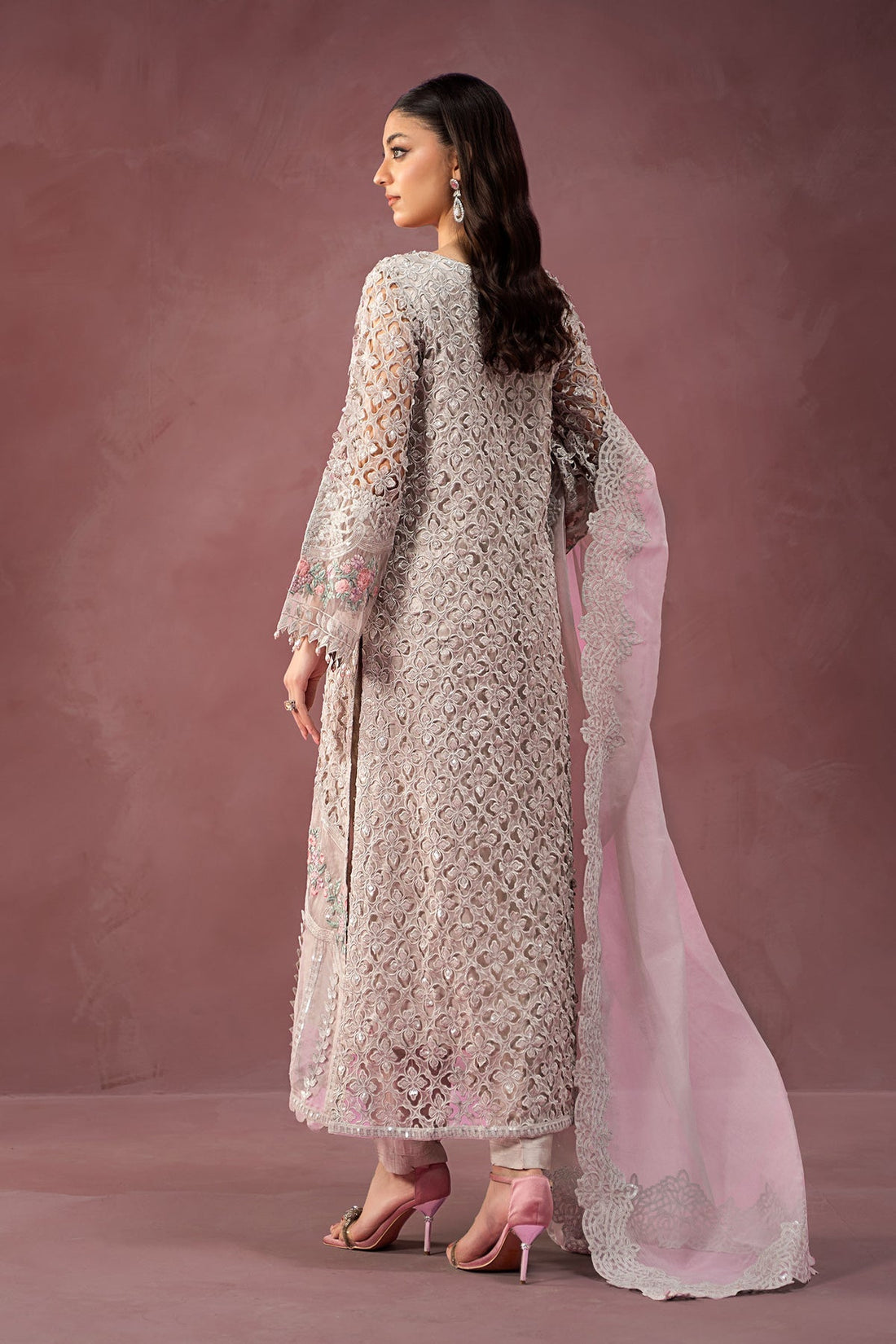 Maria B | Formal Wears | Organza Suit | SF-W24-69 by Maria B - Designer Dress - Type: Ladies Clothes - Available at Libayah - 100% Original