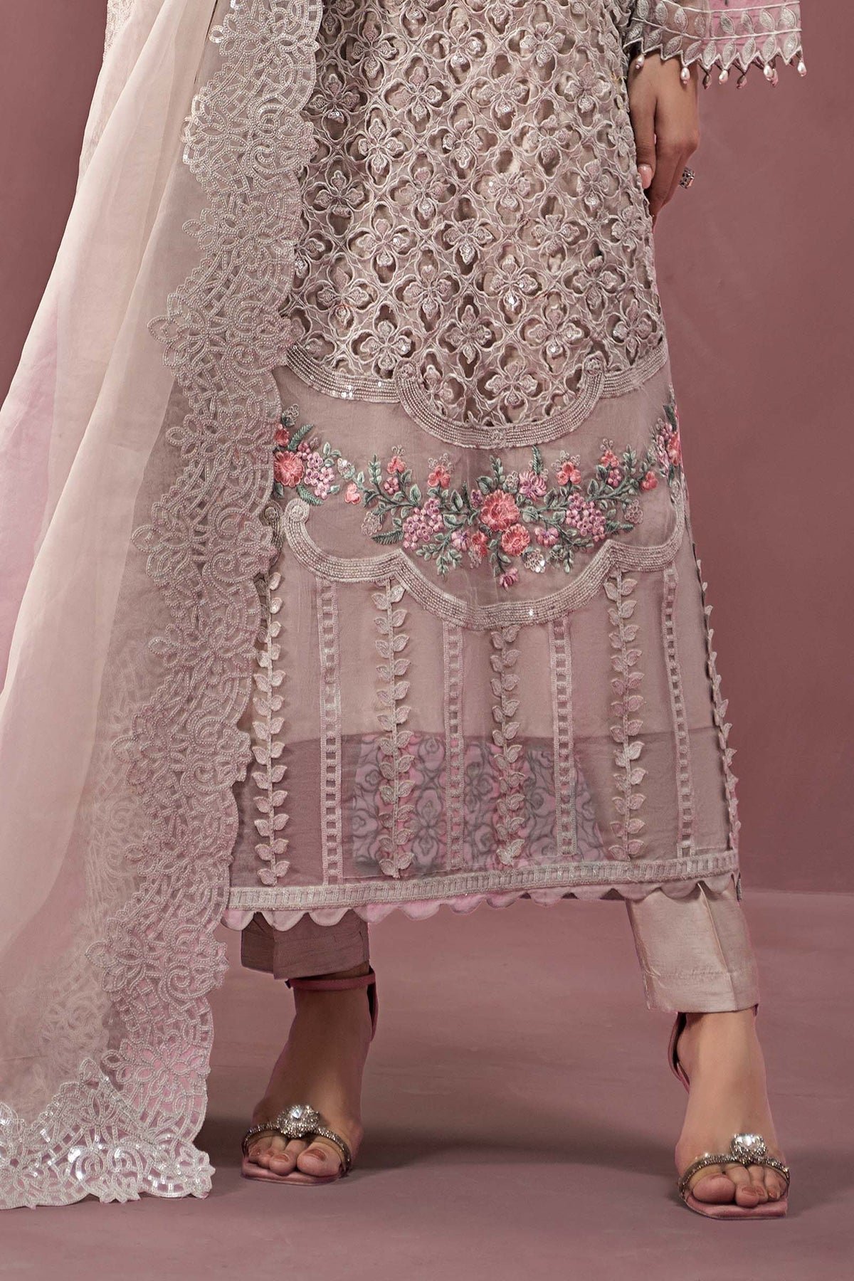 Maria B | Formal Wears | Organza Suit | SF-W24-69 by Maria B - Designer Dress - Type: Ladies Clothes - Available at Libayah - 100% Original