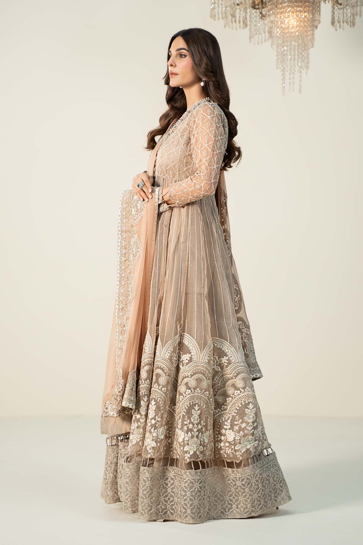 Maria B | Formal Wears | Organza Suit | SF-W24-70 by Maria B - Designer Dress - Type: Ladies Clothes - Available at Libayah - 100% Original
