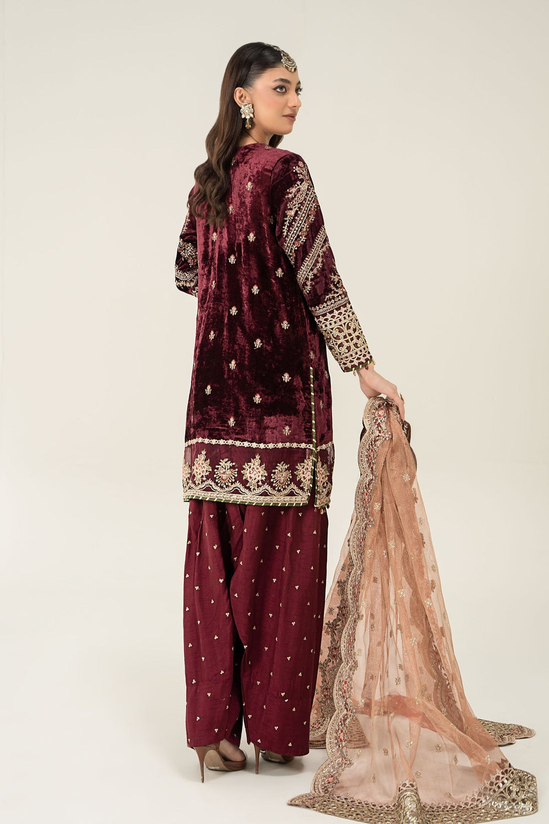 Maria B | Formal Wears | SF-W24-80 by Maria B - Designer Dress - Type: Ladies Clothes - Available at Libayah - 100% Original