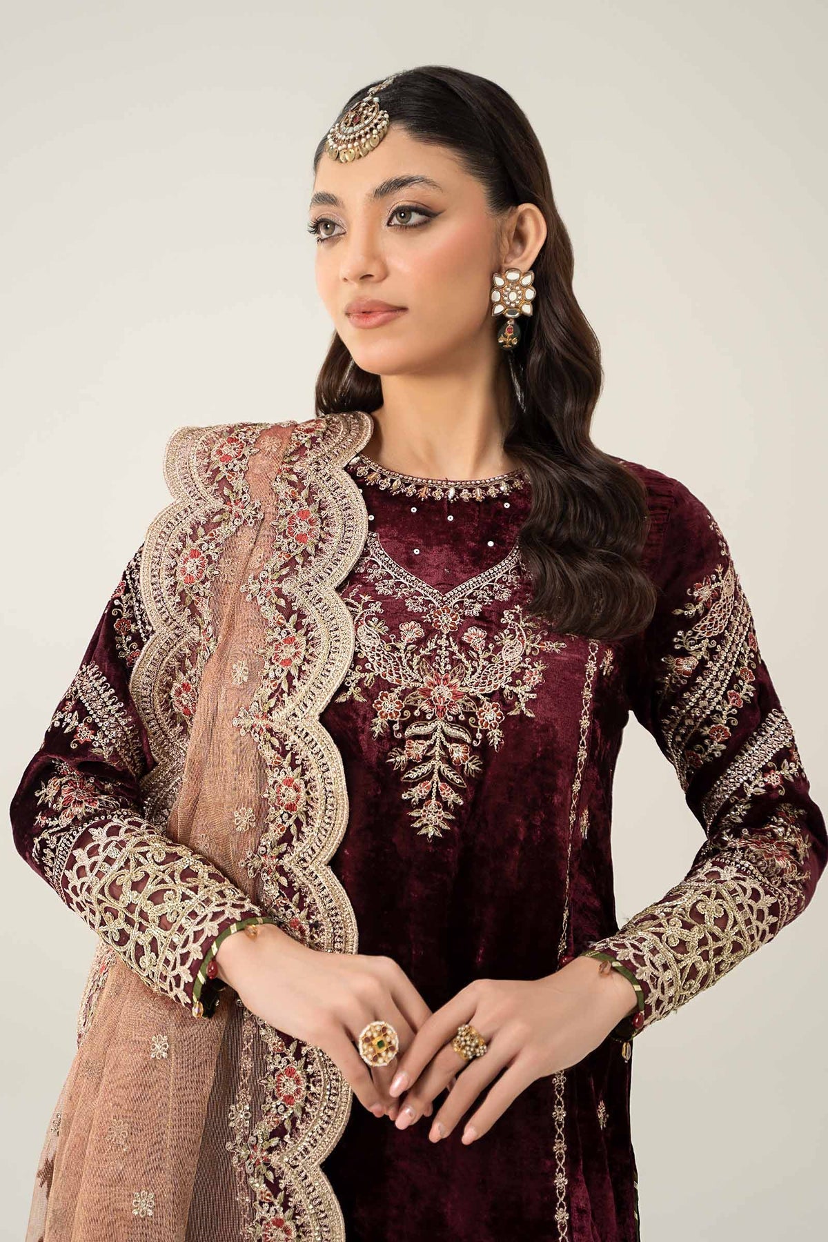 Maria B | Formal Wears | SF-W24-80 by Maria B - Designer Dress - Type: Ladies Clothes - Available at Libayah - 100% Original