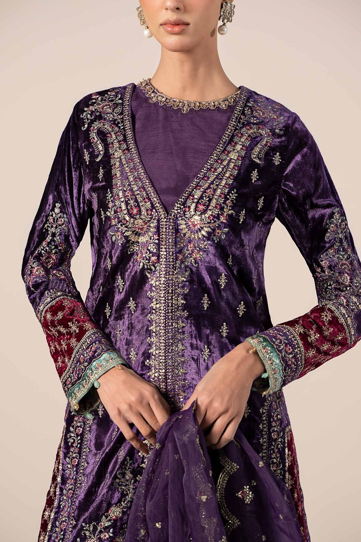 Maria B | Formal Wears | SF-W24-81 by Maria B - Designer Dress - Type: Ladies Clothes - Available at Libayah - 100% Original