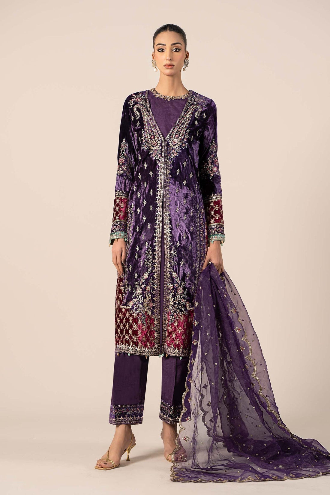 Maria B | Formal Wears | SF-W24-81 by Maria B - Designer Dress - Type: Ladies Clothes - Available at Libayah - 100% Original