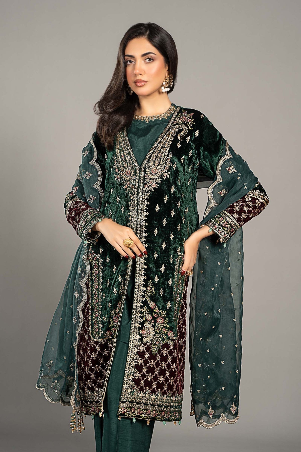 Maria B | Formal Wears | SF-W24-81 by Maria B - Designer Dress - Type: Ladies Clothes - Available at Libayah - 100% Original