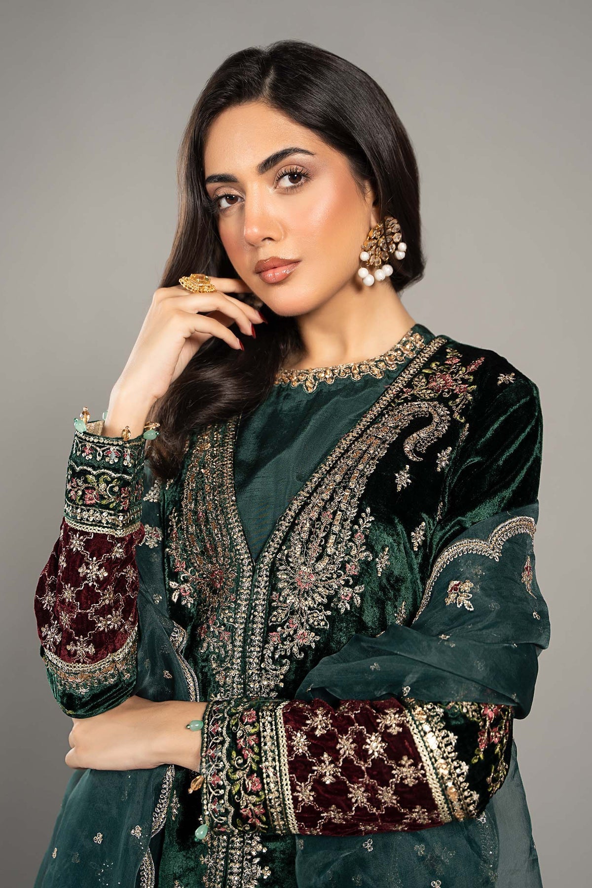 Maria B | Formal Wears | SF-W24-81 by Maria B - Designer Dress - Type: Ladies Clothes - Available at Libayah - 100% Original