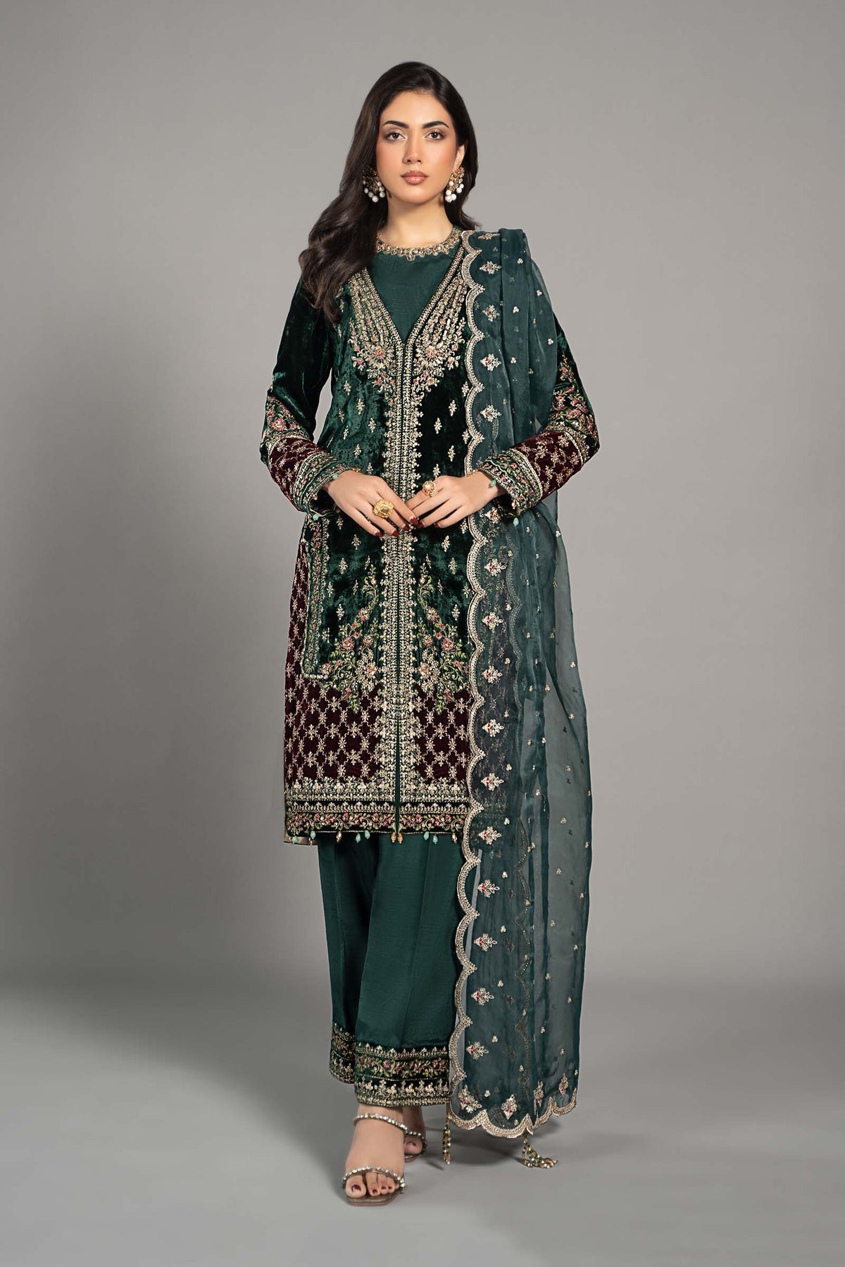 Maria B | Formal Wears | SF-W24-81 by Maria B - Designer Dress - Type: Ladies Clothes - Available at Libayah - 100% Original