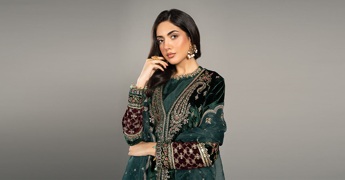 Maria B | Formal Wears | SF-W24-81 by Maria B - Designer Dress - Type: Ladies Clothes - Available at Libayah - 100% Original