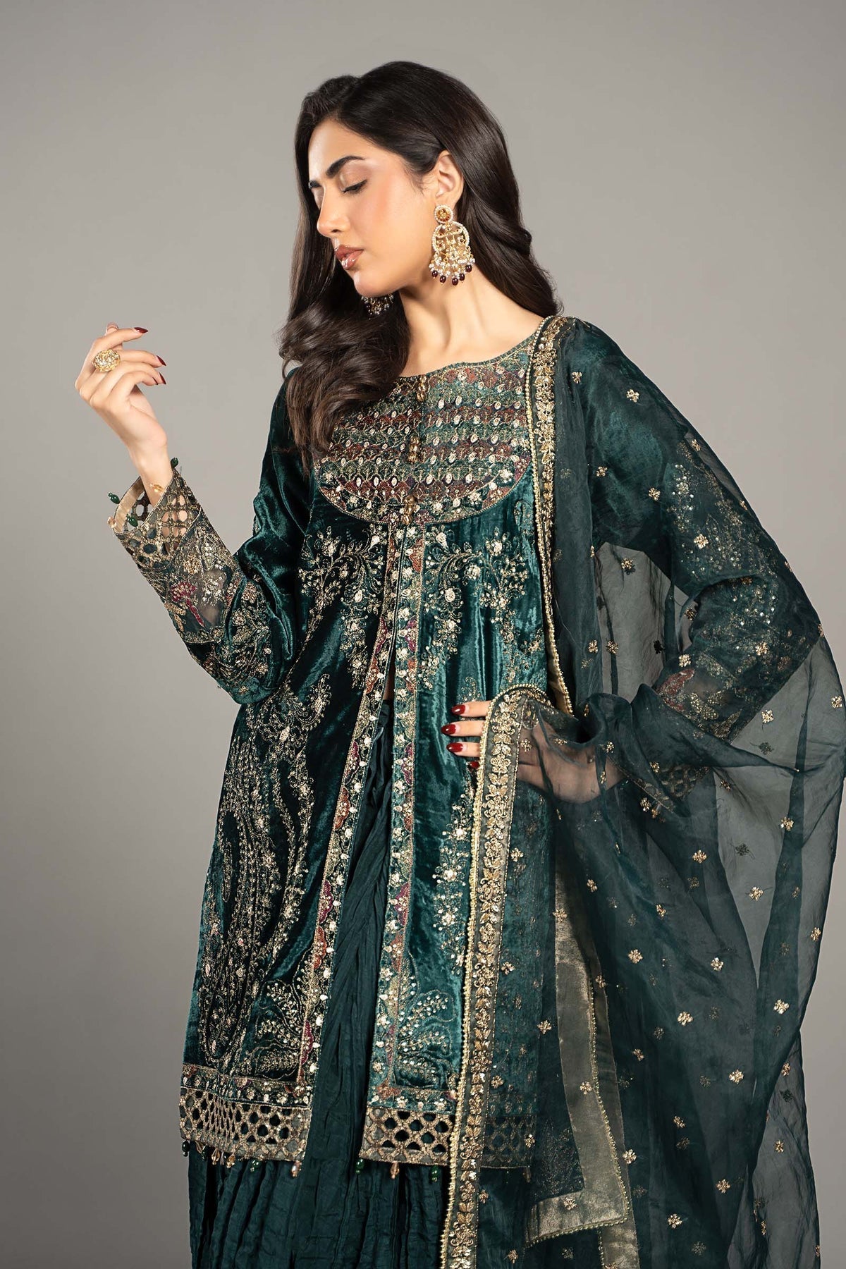 Maria B | Formal Wears | SF-W24-87 by Maria B - Designer Dress - Type: Ladies Clothes - Available at Libayah - 100% Original