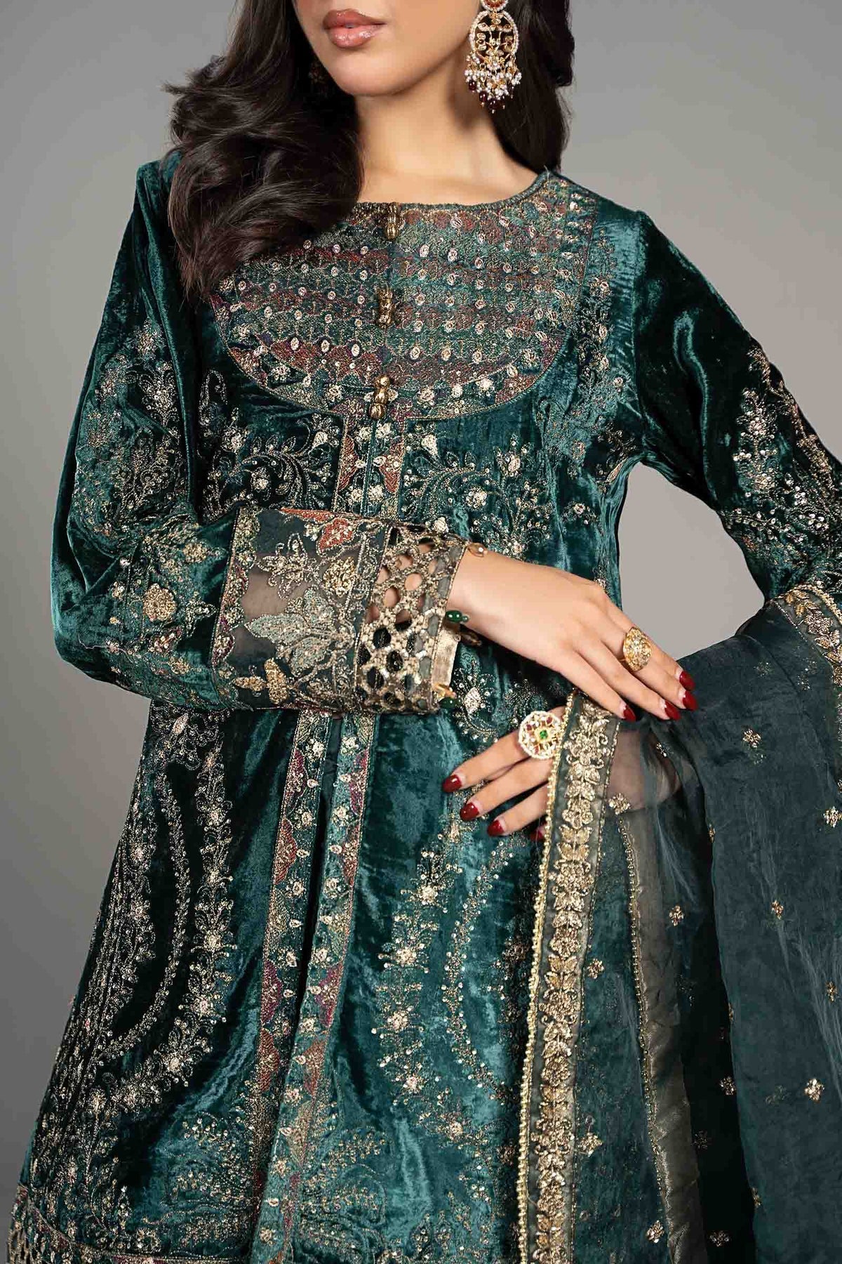 Maria B | Formal Wears | SF-W24-87 by Maria B - Designer Dress - Type: Ladies Clothes - Available at Libayah - 100% Original