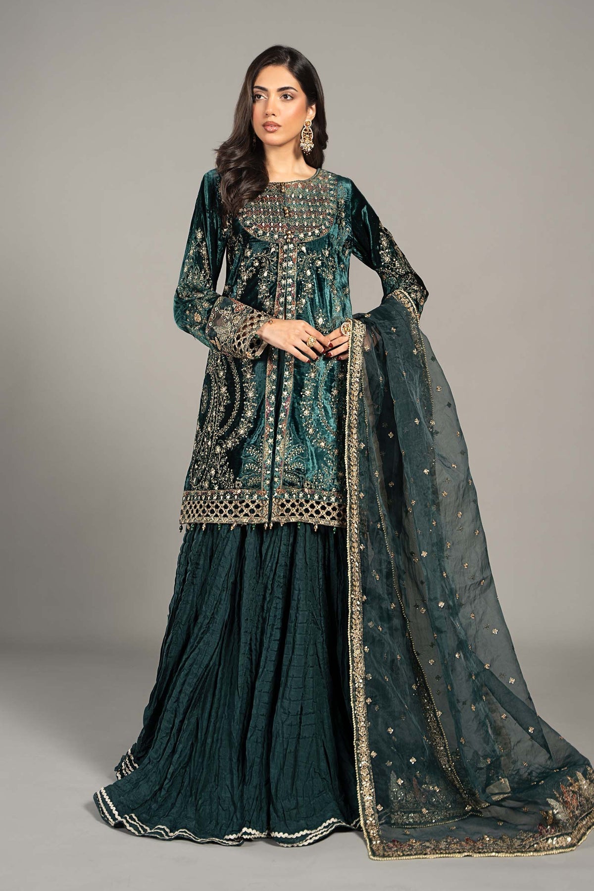 Maria B | Formal Wears | SF-W24-87 by Maria B - Designer Dress - Type: Ladies Clothes - Available at Libayah - 100% Original