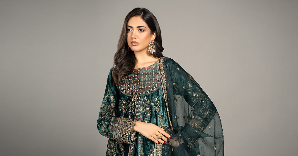 Maria B | Formal Wears | SF-W24-87 by Maria B - Designer Dress - Type: Ladies Clothes - Available at Libayah - 100% Original