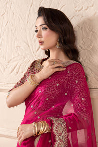 Maria B | Pre Fall Dresses | Embroidered Chiffon Saree ZW by Maria B - Designer Dress  - Type : Ladies Clothes - Available at Libayah - 100% Original 