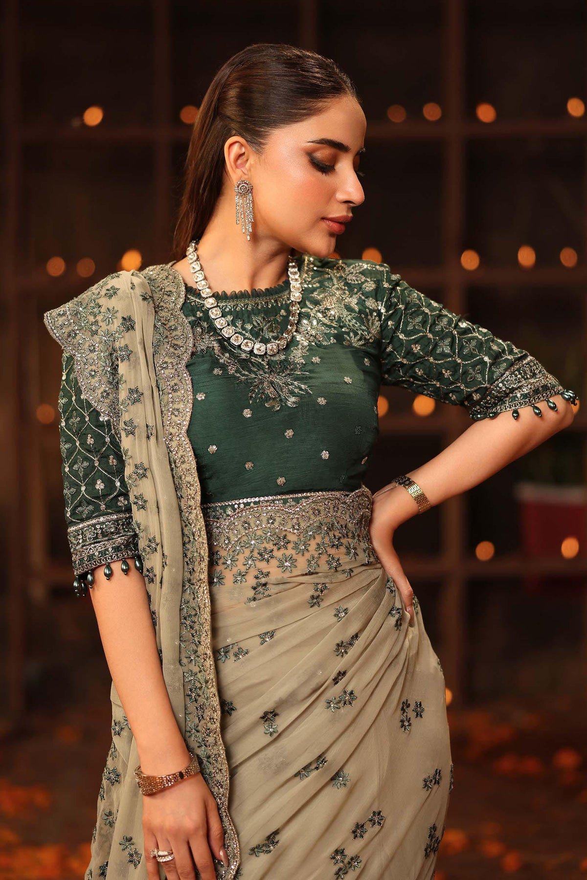 Maria B | Shehnai Luxury Formals | SF-W25-36 by Maria B - Designer Dress - Type : Ladies Clothes - Available at Libayah - 100% Original 
