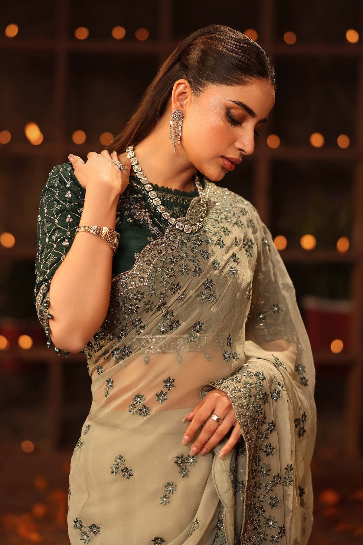 Maria B | Shehnai Luxury Formals | SF-W25-36 by Maria B - Designer Dress - Type : Ladies Clothes - Available at Libayah - 100% Original 