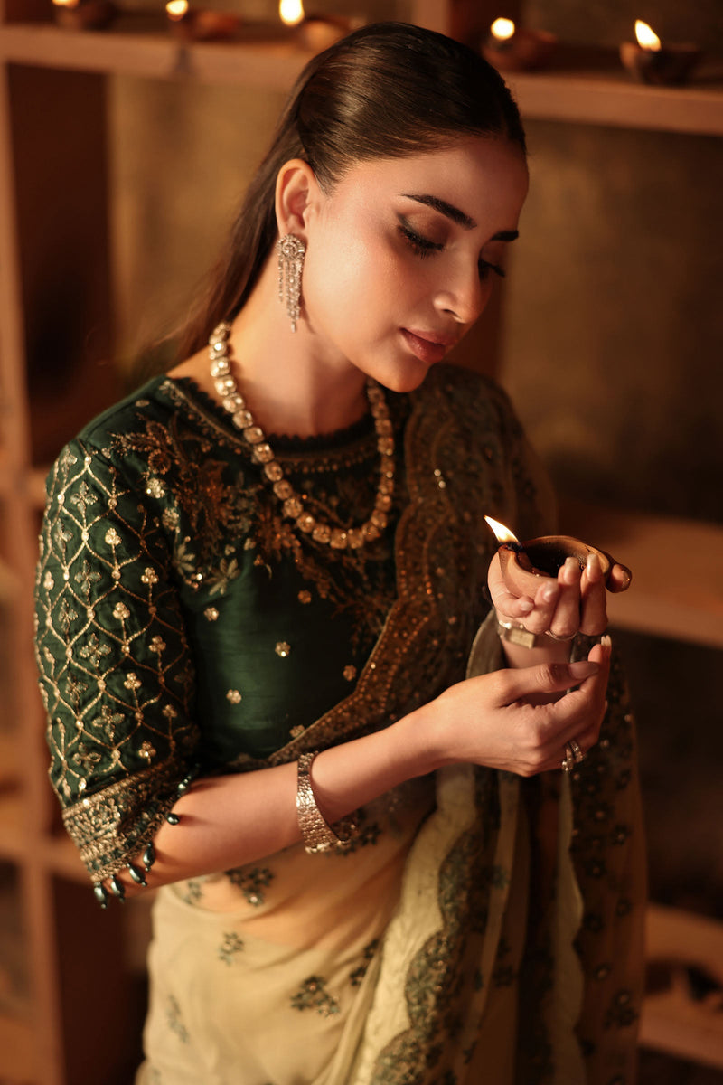 Maria B | Shehnai Luxury Formals | SF-W25-36 by Maria B - Designer Dress - Type : Ladies Clothes - Available at Libayah - 100% Original 