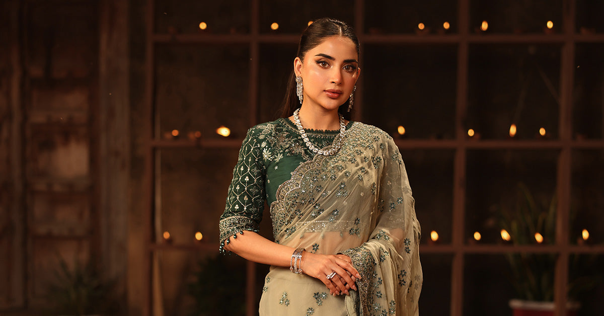 Maria B | Shehnai Luxury Formals | SF-W25-36 by Maria B - Designer Dress - Type : Ladies Clothes - Available at Libayah - 100% Original 