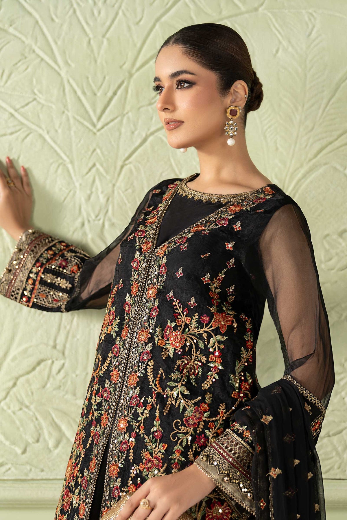 Maria b | Luxury Formal | SF-W25-56 by Maria B - Designer Dress  - Type : Ladies Clothes - Available at Libayah - 100% Original 
