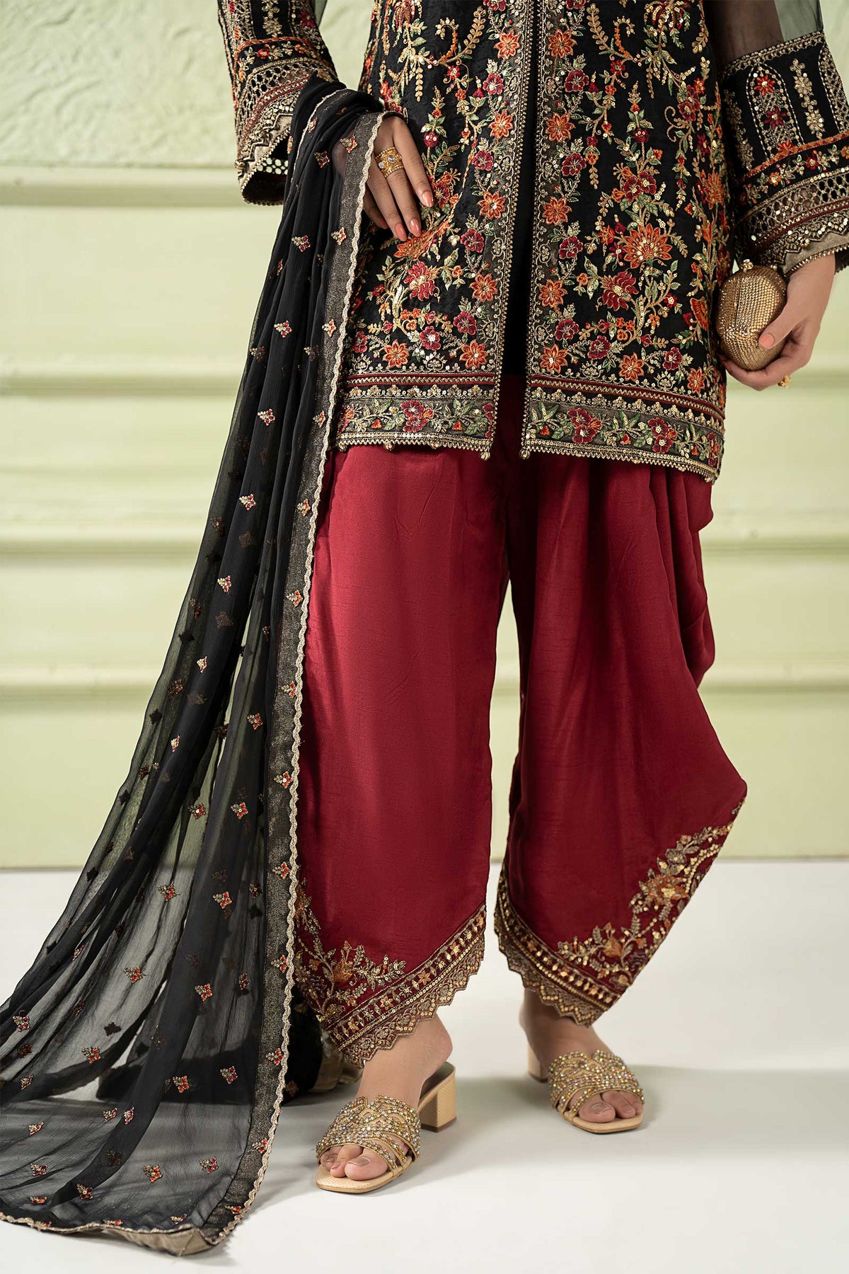 Maria b | Luxury Formal | SF-W25-56 by Maria B - Designer Dress  - Type : Ladies Clothes - Available at Libayah - 100% Original 