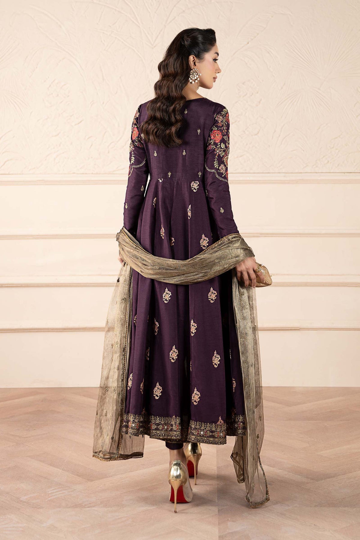 Maria B | Pre fall Dresses | SF-W25-94 P by Maria B - Designer Dress  - Type : Ladies Clothes - Available at Libayah - 100% Original 