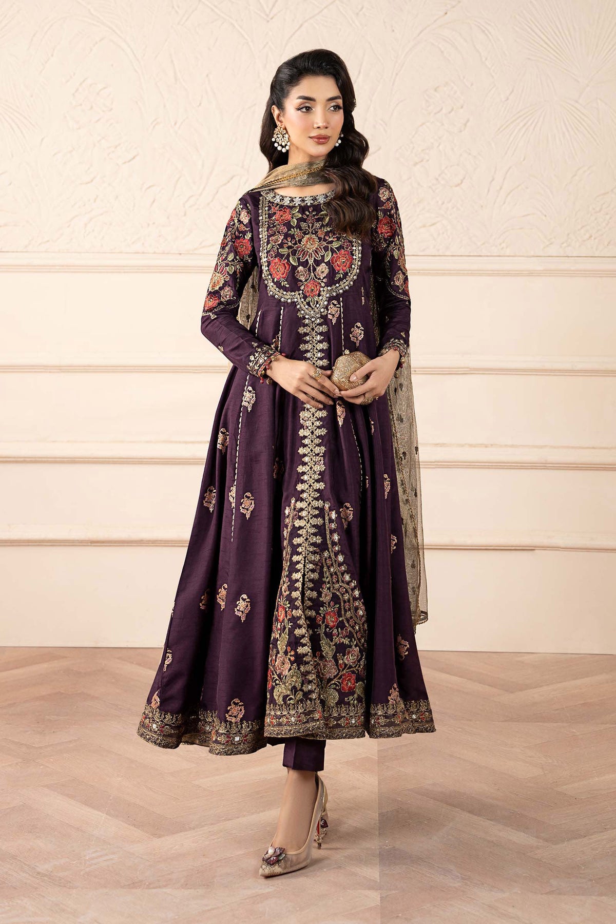 Maria B | Pre fall Dresses | SF-W25-94 P by Maria B - Designer Dress  - Type : Ladies Clothes - Available at Libayah - 100% Original 