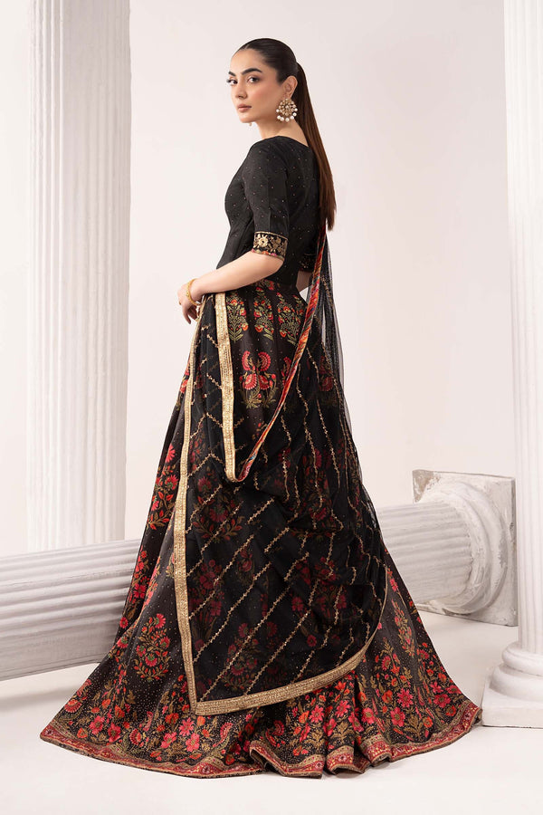 Maria B | Luxury Formals | SF-EF26-04-Black by Maria B - Designer Dress  - Type : Ladies Clothes - Available at Libayah - 100% Original 