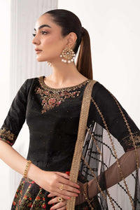 Maria B | Luxury Formals | SF-EF26-04-Black by Maria B - Designer Dress  - Type : Ladies Clothes - Available at Libayah - 100% Original 