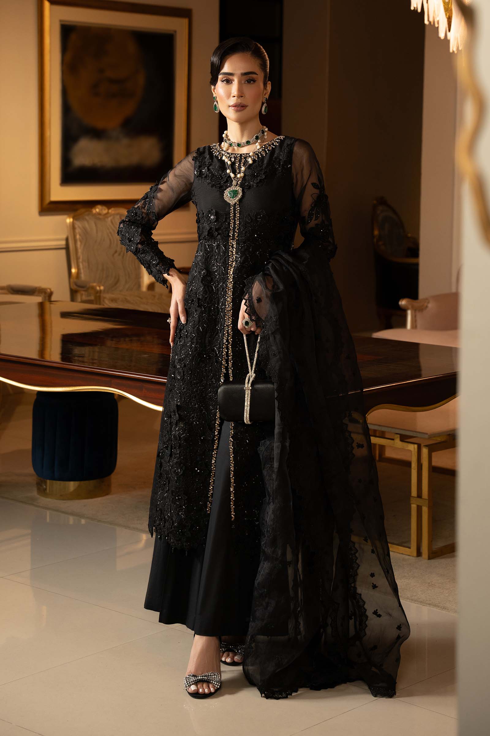 Maria B | Formal Wears | SF-EF25-04 by Maria B - Designer Dress - Type: Ladies Clothes - Available at Libayah - 100% Original