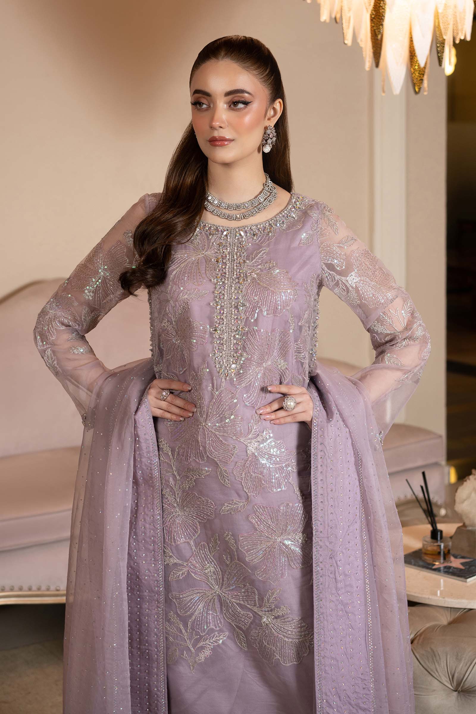 Maria B | Formal Wears | SF-EF25-15 by Maria B - Designer Dress - Type: Ladies Clothes - Available at Libayah - 100% Original