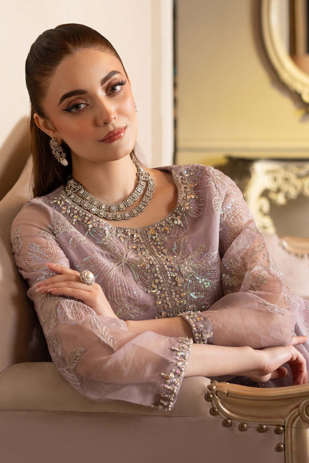 Maria B | Formal Wears | SF-EF25-15 by Maria B - Designer Dress - Type: Ladies Clothes - Available at Libayah - 100% Original