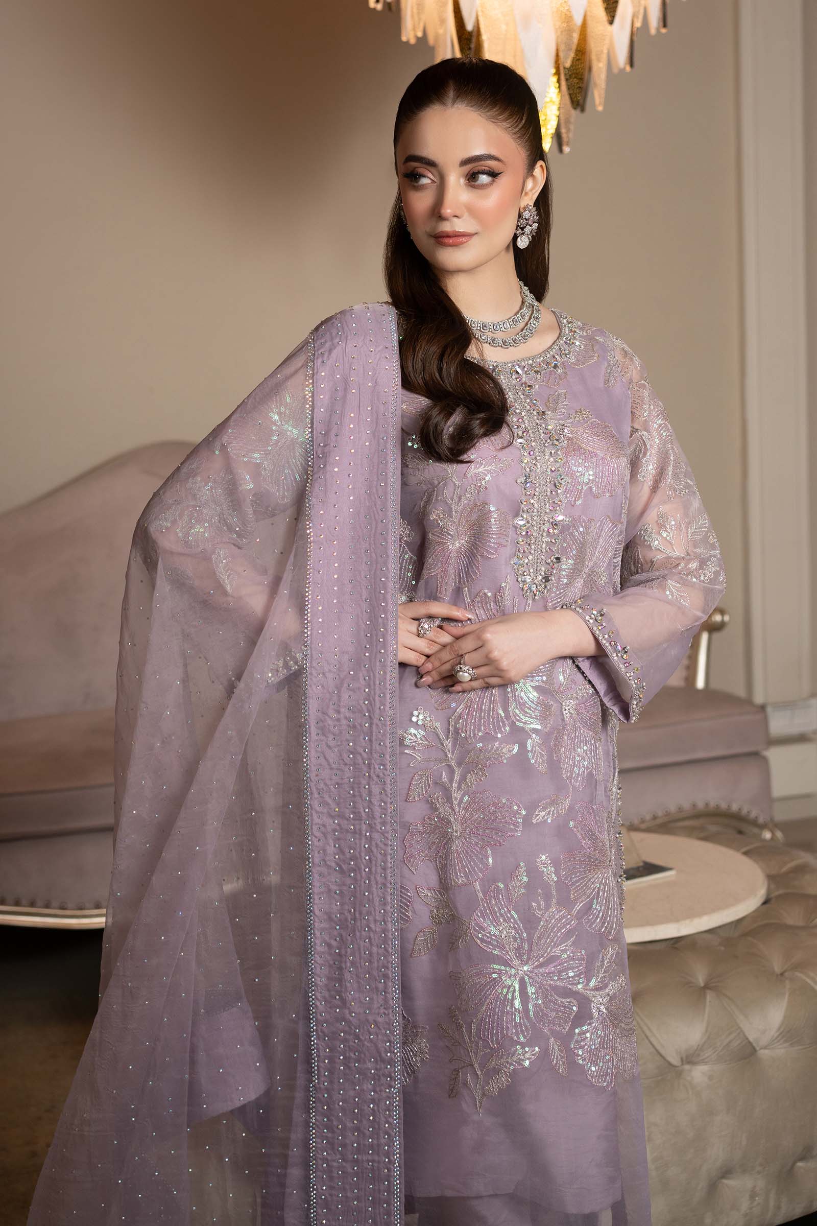 Maria B | Formal Wears | SF-EF25-15 by Maria B - Designer Dress - Type: Ladies Clothes - Available at Libayah - 100% Original
