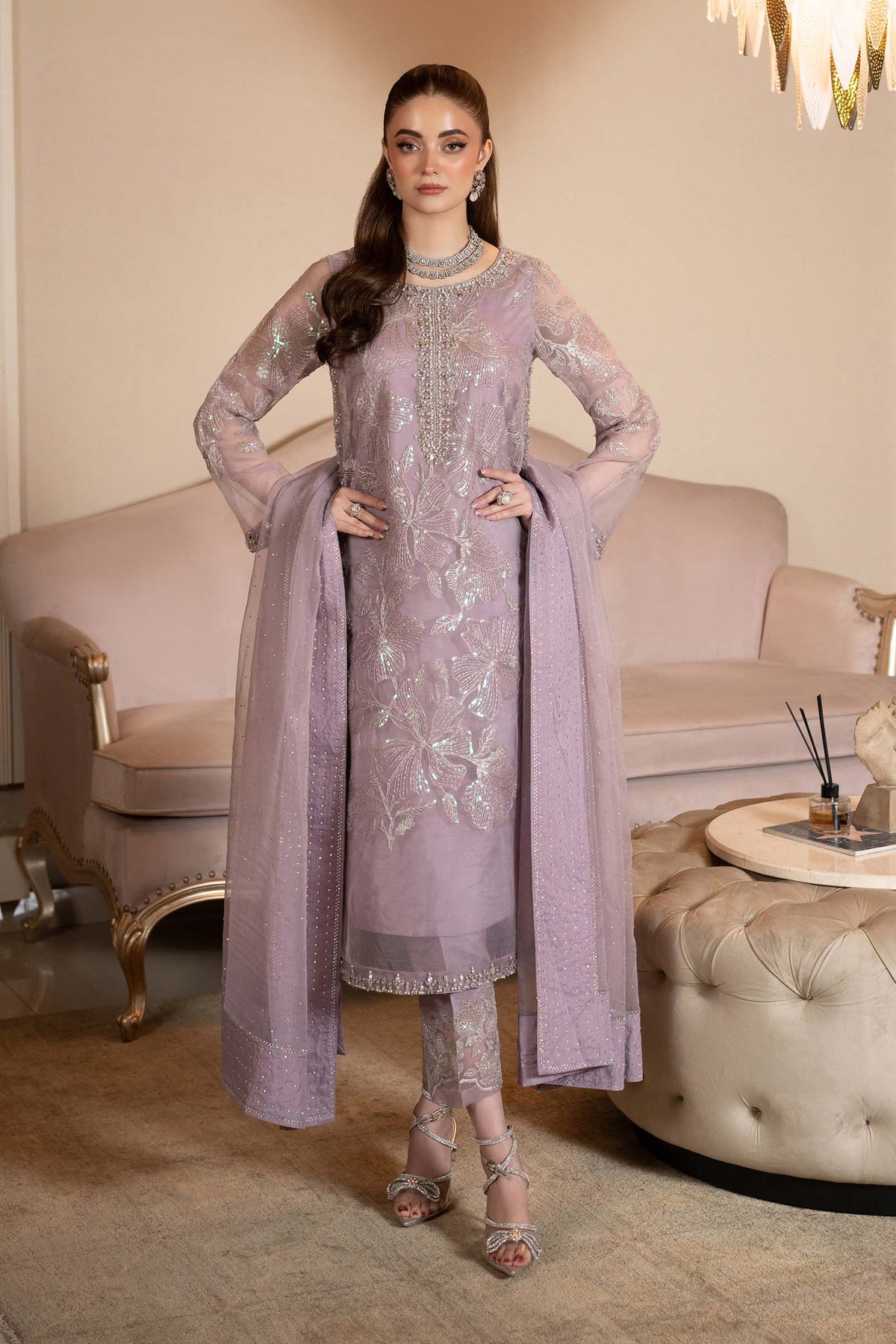 Maria B | Formal Wears | SF-EF25-15 by Maria B - Designer Dress - Type: Ladies Clothes - Available at Libayah - 100% Original