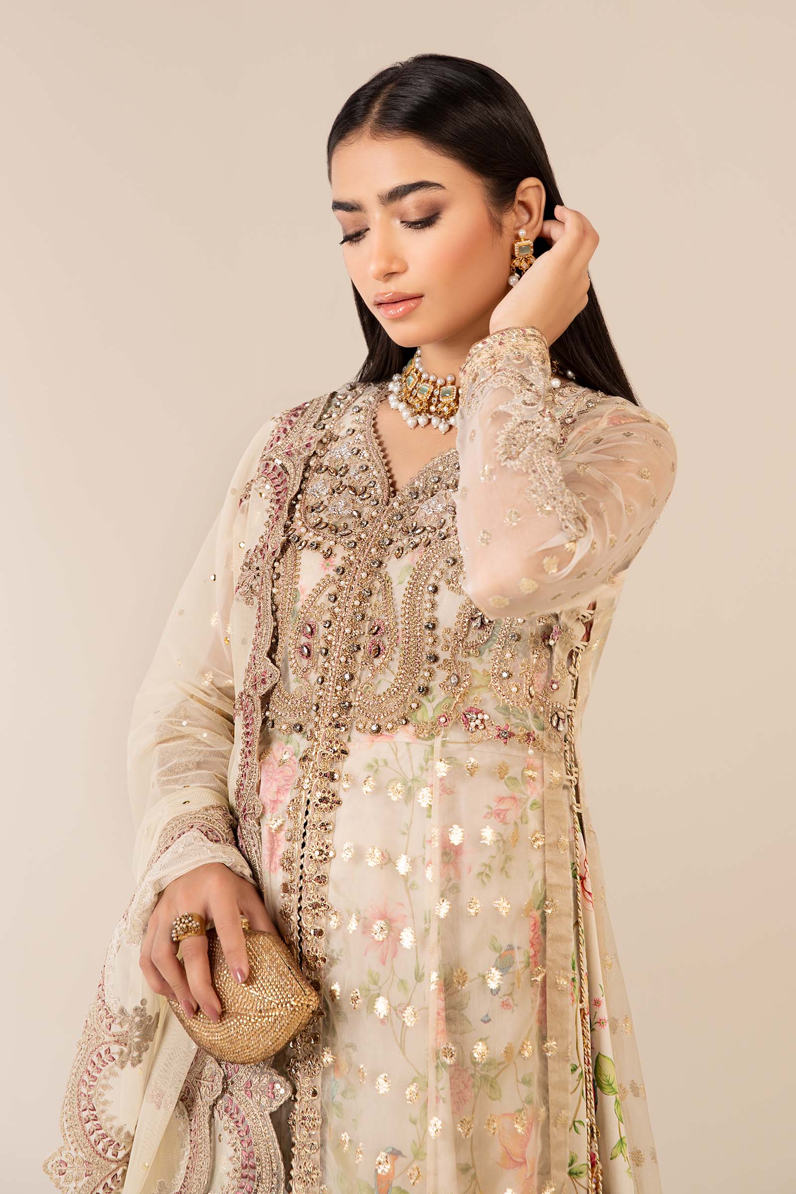 Maria B | Formal Wears | SF-EF25-37 by Maria B - Designer Dress - Type: Ladies Clothes - Available at Libayah - 100% Original