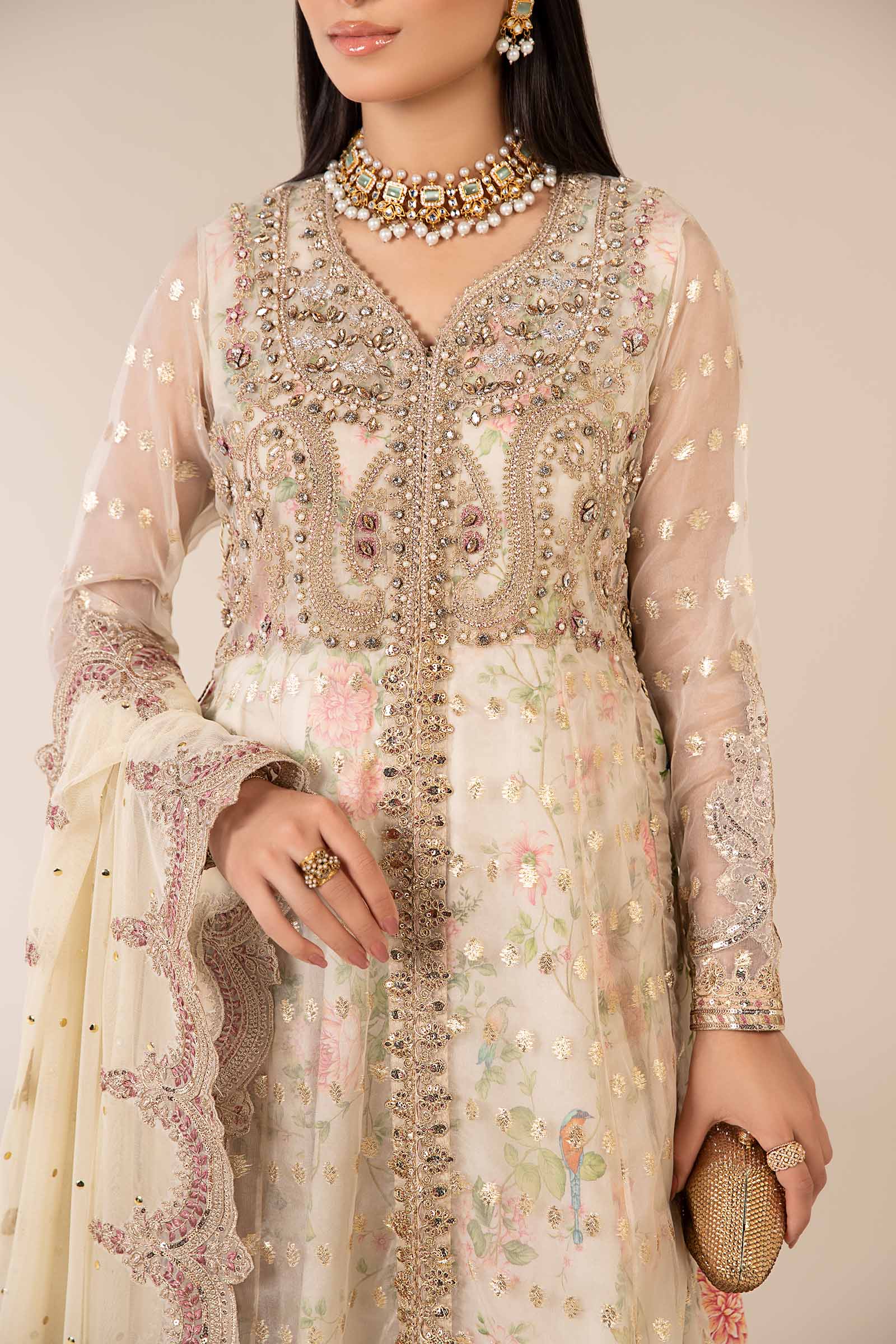 Maria B | Formal Wears | SF-EF25-37 by Maria B - Designer Dress - Type: Ladies Clothes - Available at Libayah - 100% Original