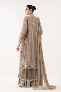 Maria B | Luxury Formals | SF-EF26-05-Coffee by Maria B - Designer Dress  - Type : Ladies Clothes - Available at Libayah - 100% Original 