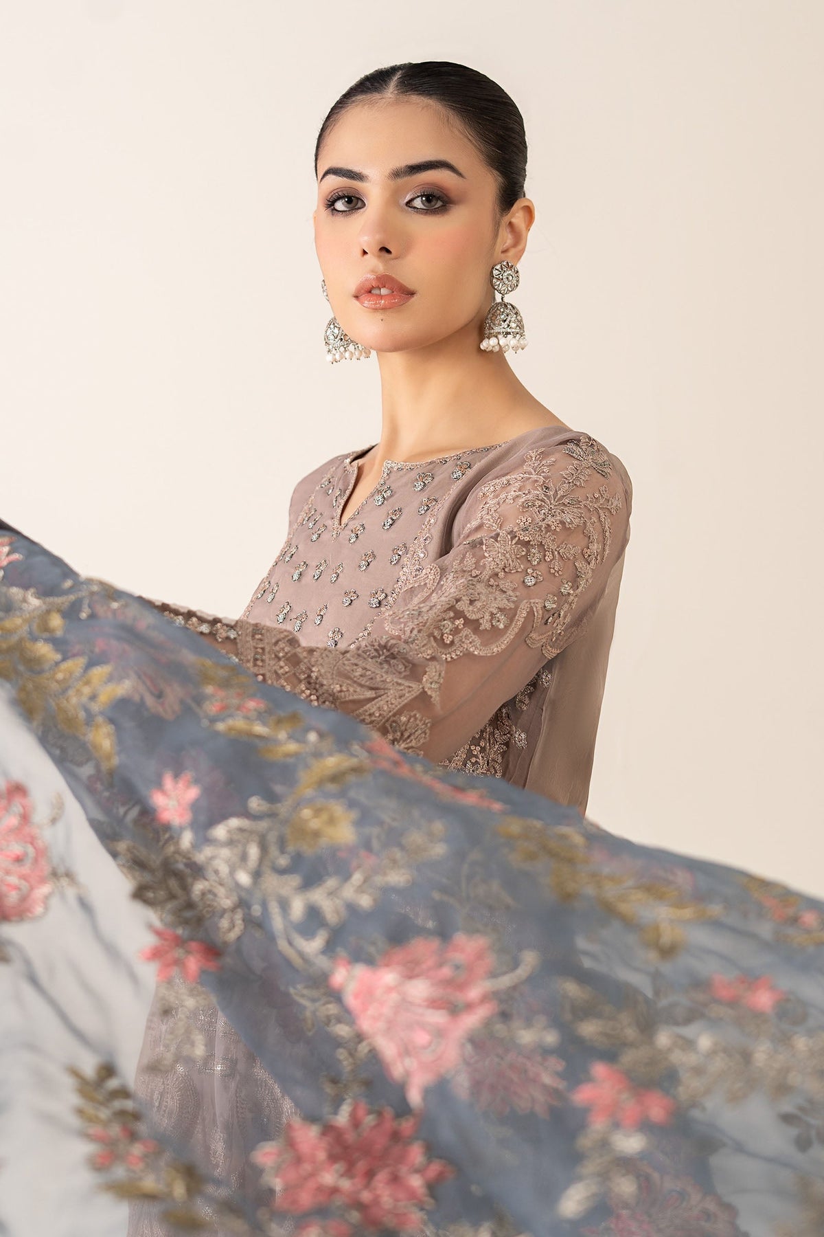 Maria B | Pre Fall 25 | Organza Frock 13 by Maria B - Designer Dress  - Type : Ladies Clothes - Available at Libayah - 100% Original 
