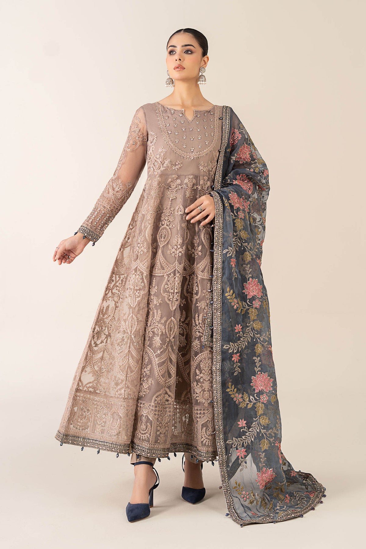 Maria B | Pre Fall 25 | Organza Frock 13 by Maria B - Designer Dress  - Type : Ladies Clothes - Available at Libayah - 100% Original 