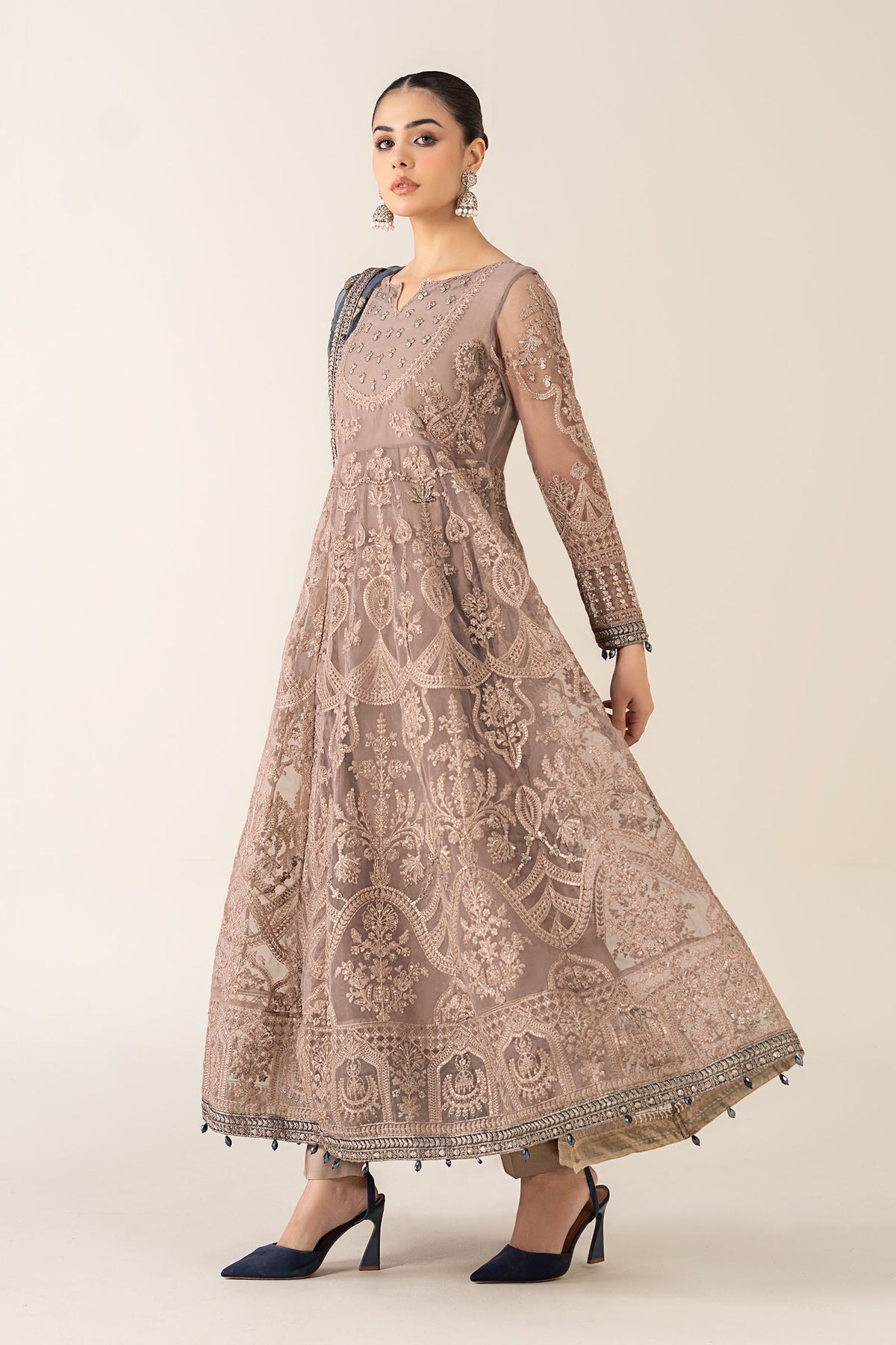 Maria B | Pre Fall 25 | Organza Frock 13 by Maria B - Designer Dress  - Type : Ladies Clothes - Available at Libayah - 100% Original 