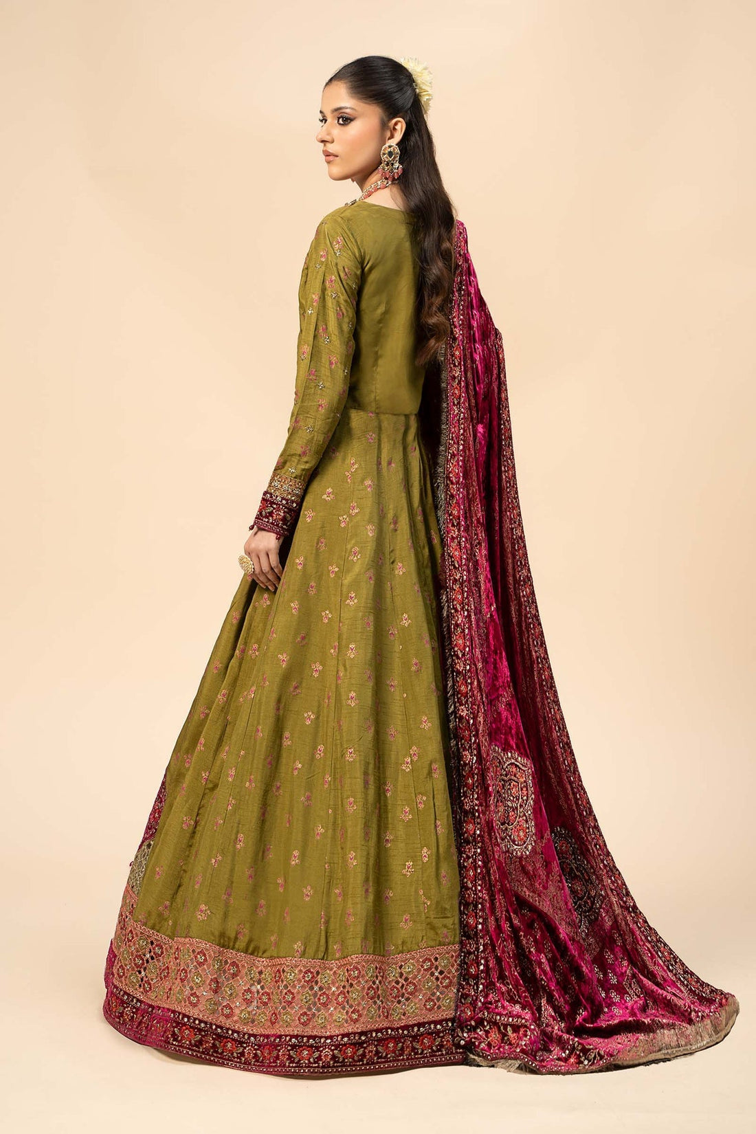 Maria B | Formal Wears | Raw Silk Suit | SF-W24-26 by Maria B - Designer Dress - Type: Ladies Clothes - Available at Libayah - 100% Original