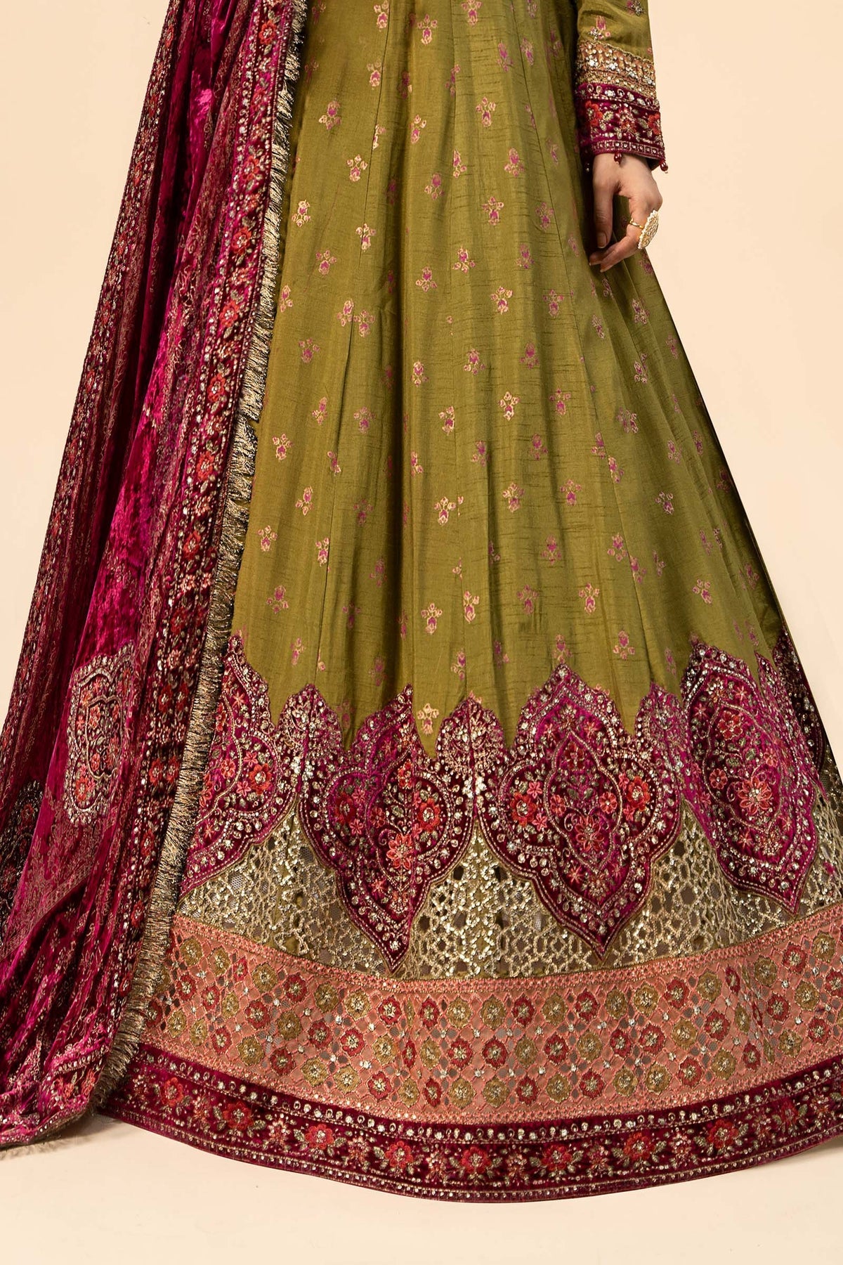 Maria B | Formal Wears | Raw Silk Suit | SF-W24-26 by Maria B - Designer Dress - Type: Ladies Clothes - Available at Libayah - 100% Original