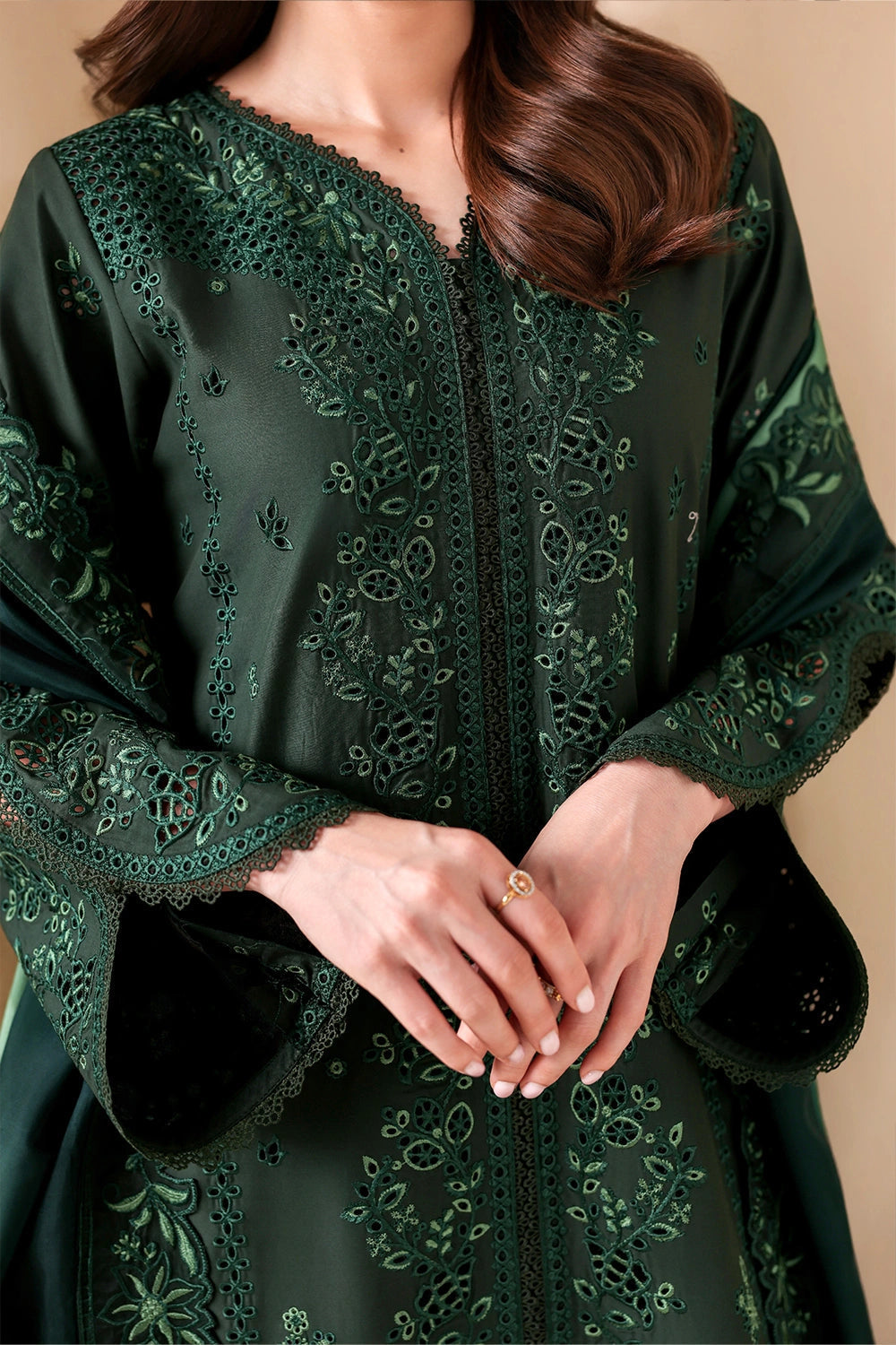 Azure | Luxury Lawn 26 | Shades Of Emerald by Azure - Designer Dress  - Type : Ladies Clothes - Available at Libayah - 100% Original 