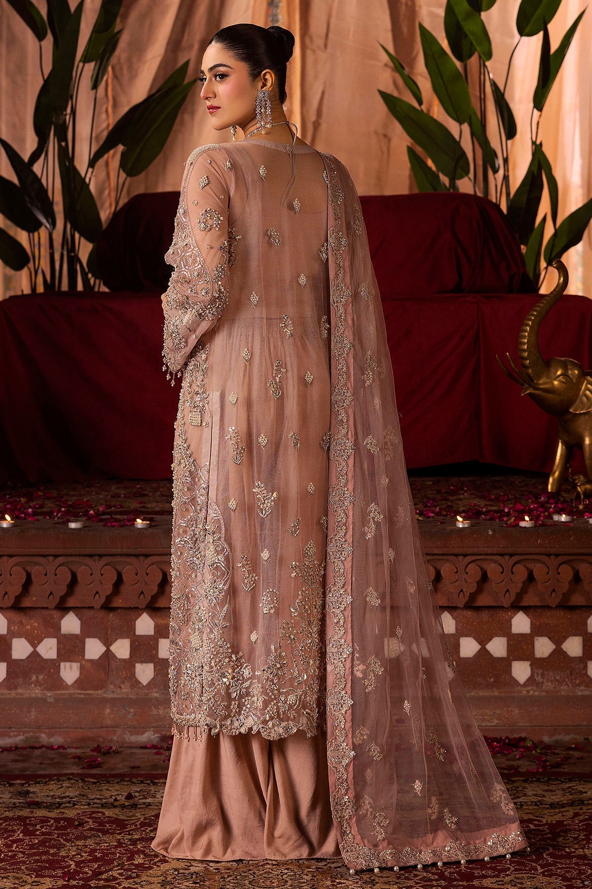 Motifz | Bridal Couture | 0011-REEM EMBROIDERED SILK NET STITCHED by Motifz - Designer Dress - Type: Ladies Clothes - Available at Libayah - 100% Original