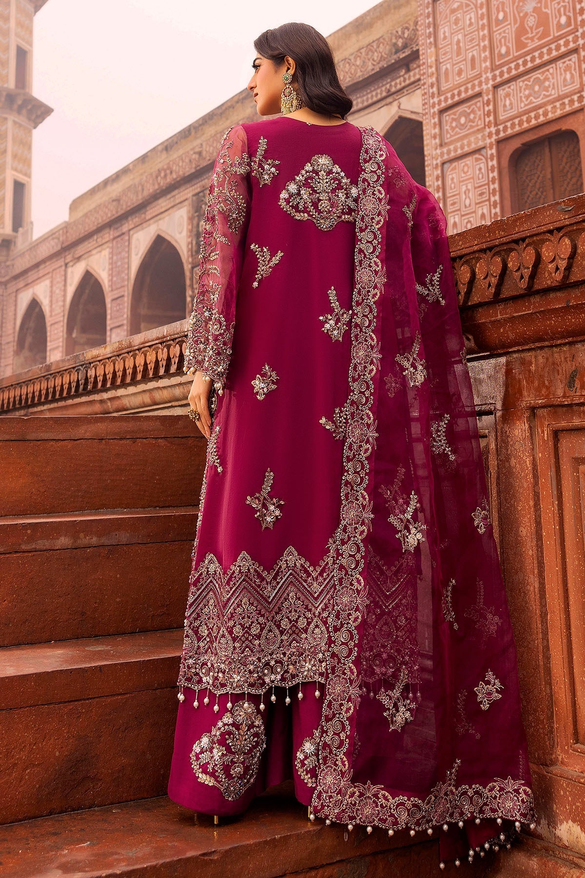 Motifz | Bridal Couture | 0013-HEER EMBROIDERED ORGANZA STITCHED by Motifz - Designer Dress - Type: Ladies Clothes - Available at Libayah - 100% Original