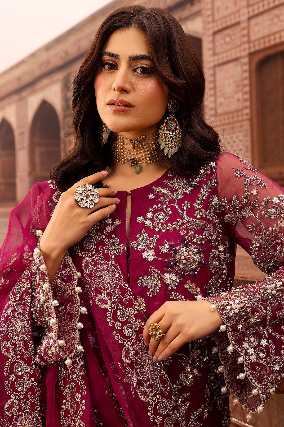 Motifz | Bridal Couture | 0013-HEER EMBROIDERED ORGANZA STITCHED by Motifz - Designer Dress - Type: Ladies Clothes - Available at Libayah - 100% Original