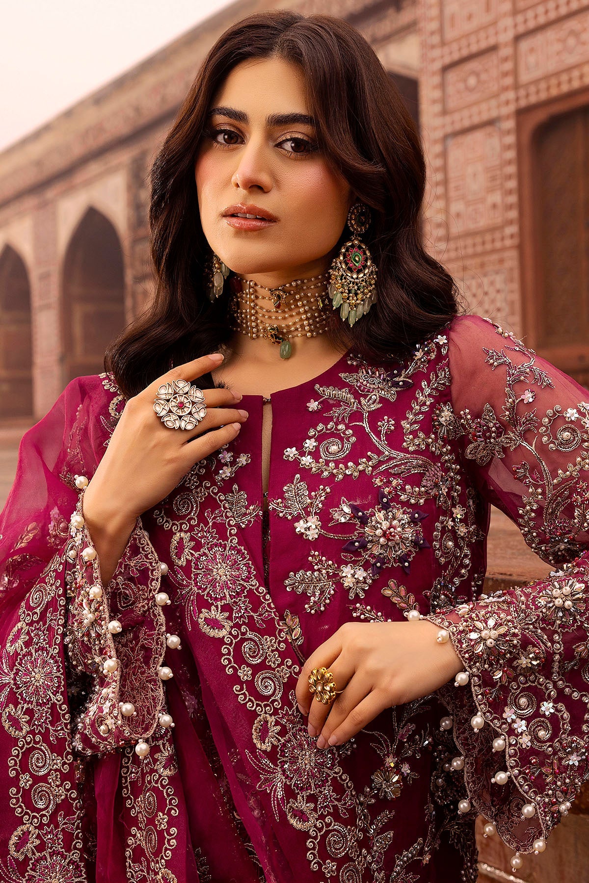 Motifz | Bridal Couture | 0013-HEER EMBROIDERED ORGANZA STITCHED by Motifz - Designer Dress - Type: Ladies Clothes - Available at Libayah - 100% Original