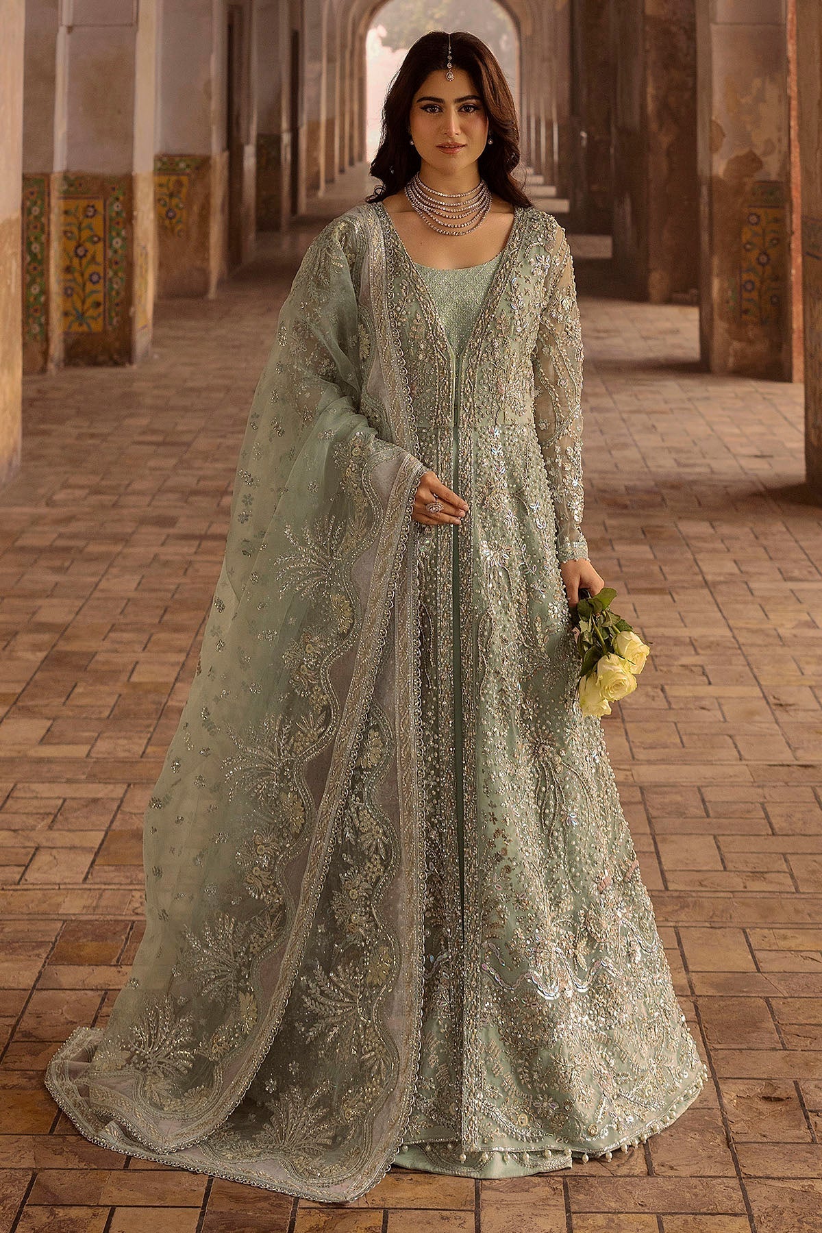 Motifz | Bridal Couture | 0015-MEHTAB EMBROIDERED ORGANZA STITCHED by Motifz - Designer Dress - Type: Ladies Clothes - Available at Libayah - 100% Original